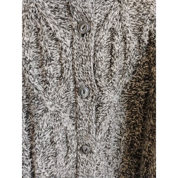 Small LL Bean Button Up Cable Knit Sweater. Preppy. Log cabin. Ocean. Lake. - Picture 7 of 16